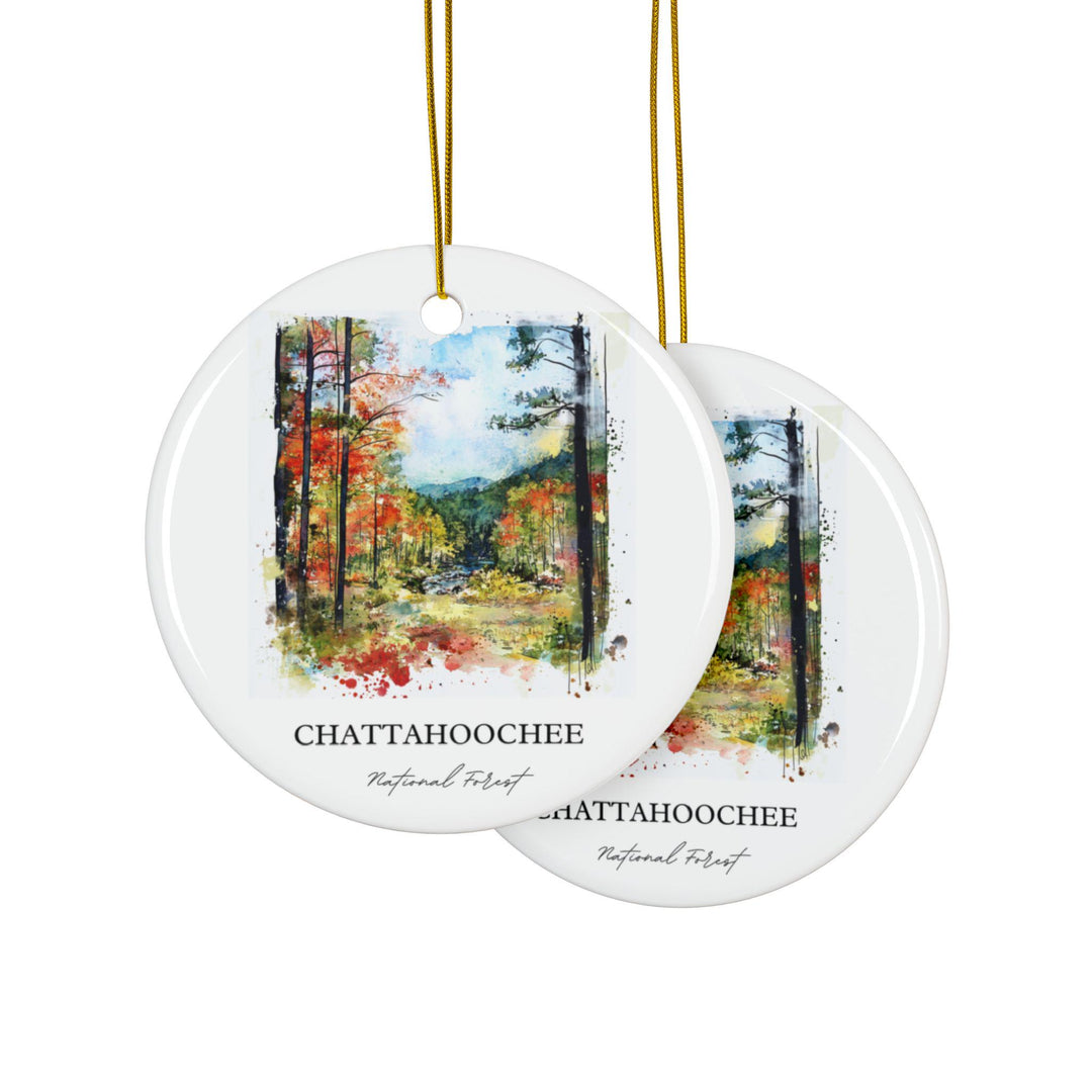 Chattahoochee National Forest Ornament: Unique Chattahoochee Souvenir, Chattahoochee Xmas Decor, and Authentic Georgia Gift