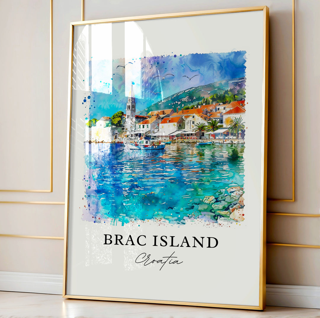 Brac Island Wall Art - Bol Croatia Print