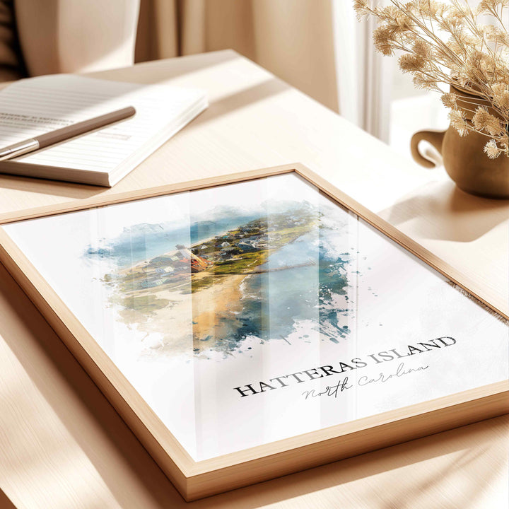 Hatteras Island, North Carolina – Watercolor Art Print
