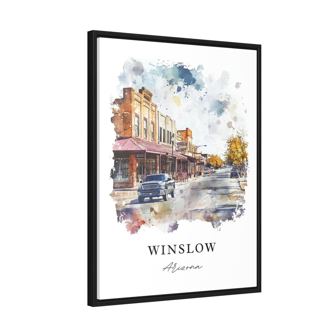 Winslow AZ Wall Art, Winslow Arizona Print, Winslow Watercolor Art, Navajo County Gift,