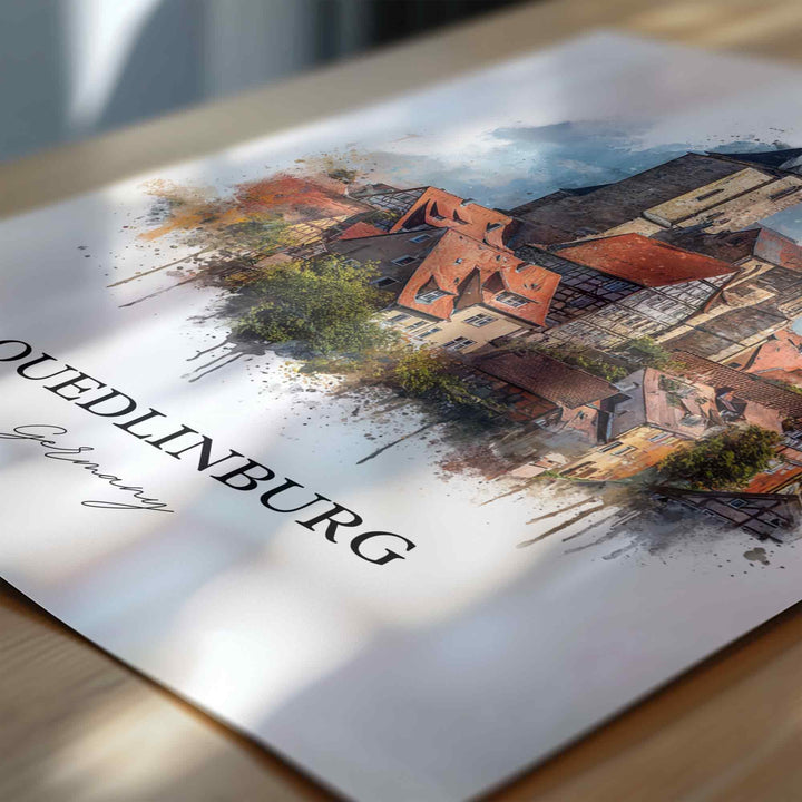 Quedlinburg, Germany – Watercolor Art Print