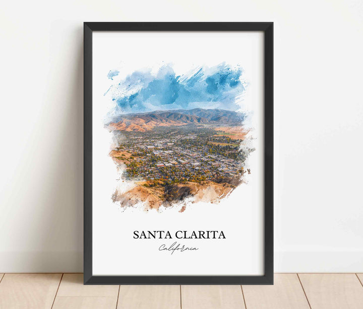 Santa Clarita, California – Watercolor Art Print