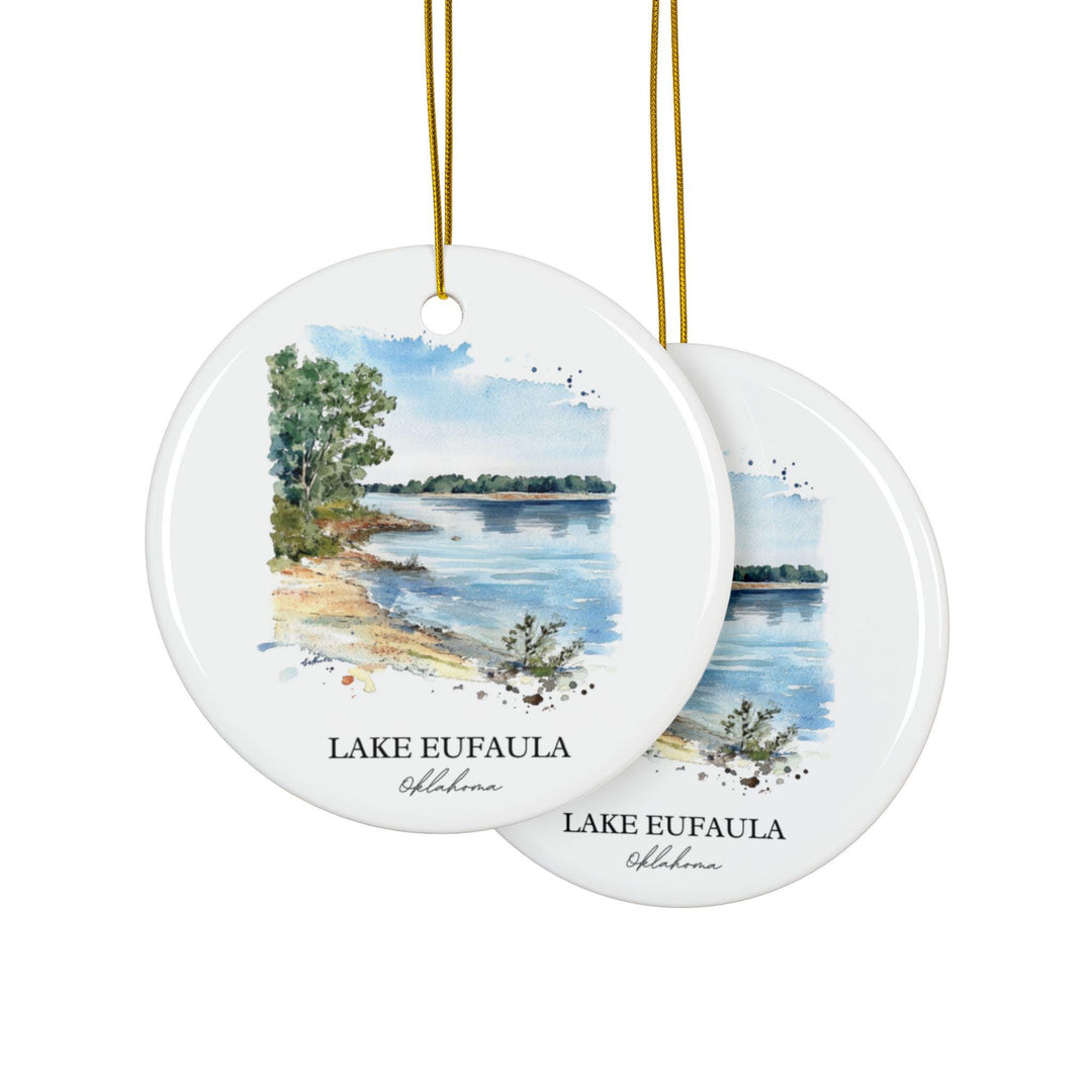 Lake Eufaula Ornament: Unique Lake Eufaula Souvenir, Lake Eufaula Xmas Decor, and Authentic Lake Eufaula OK Gift