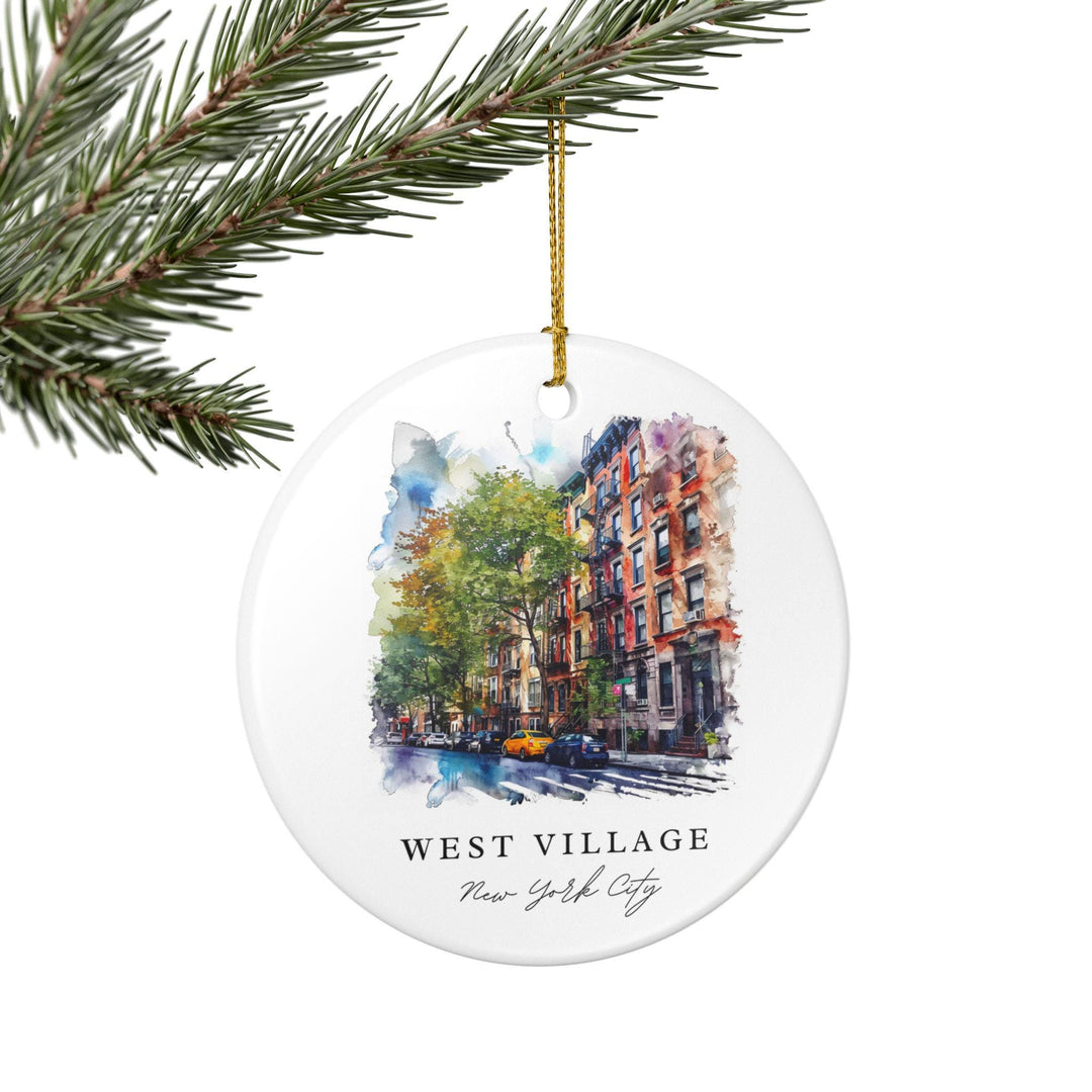 West Village Ornament: Unique West Village NYC Souvenir, Manhattan Xmas Decor, and Authentic Manhattan Gift
