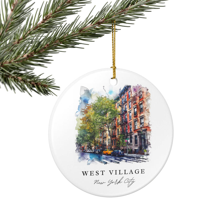 West Village Ornament: Unique West Village NYC Souvenir, Manhattan Xmas Decor, and Authentic Manhattan Gift