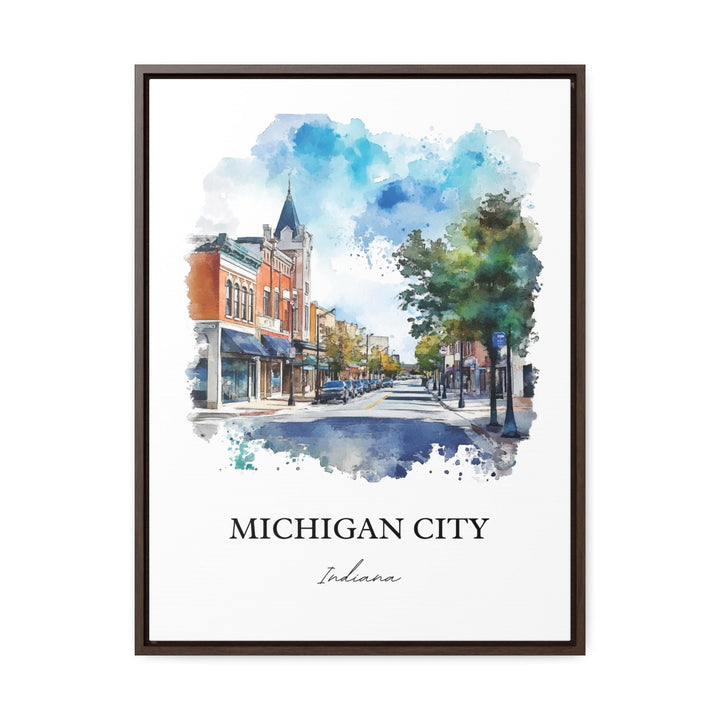 Michigan City IN Art, LaPorte County Print, Lake Michigan Watercolor, Michigan City IN Gift, Travel Print, Travel Poster, Housewarming Gift