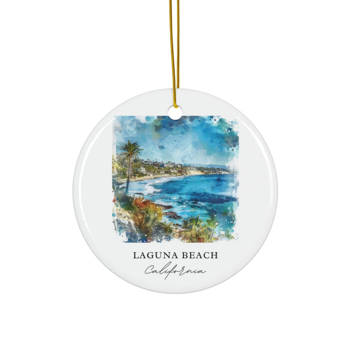 Laguna Beach CA Ornament: Unique Laguna Beach Souvenir, Laguna Beach Xmas Decor, and Authentic Laguna Beach California Christmas Gift