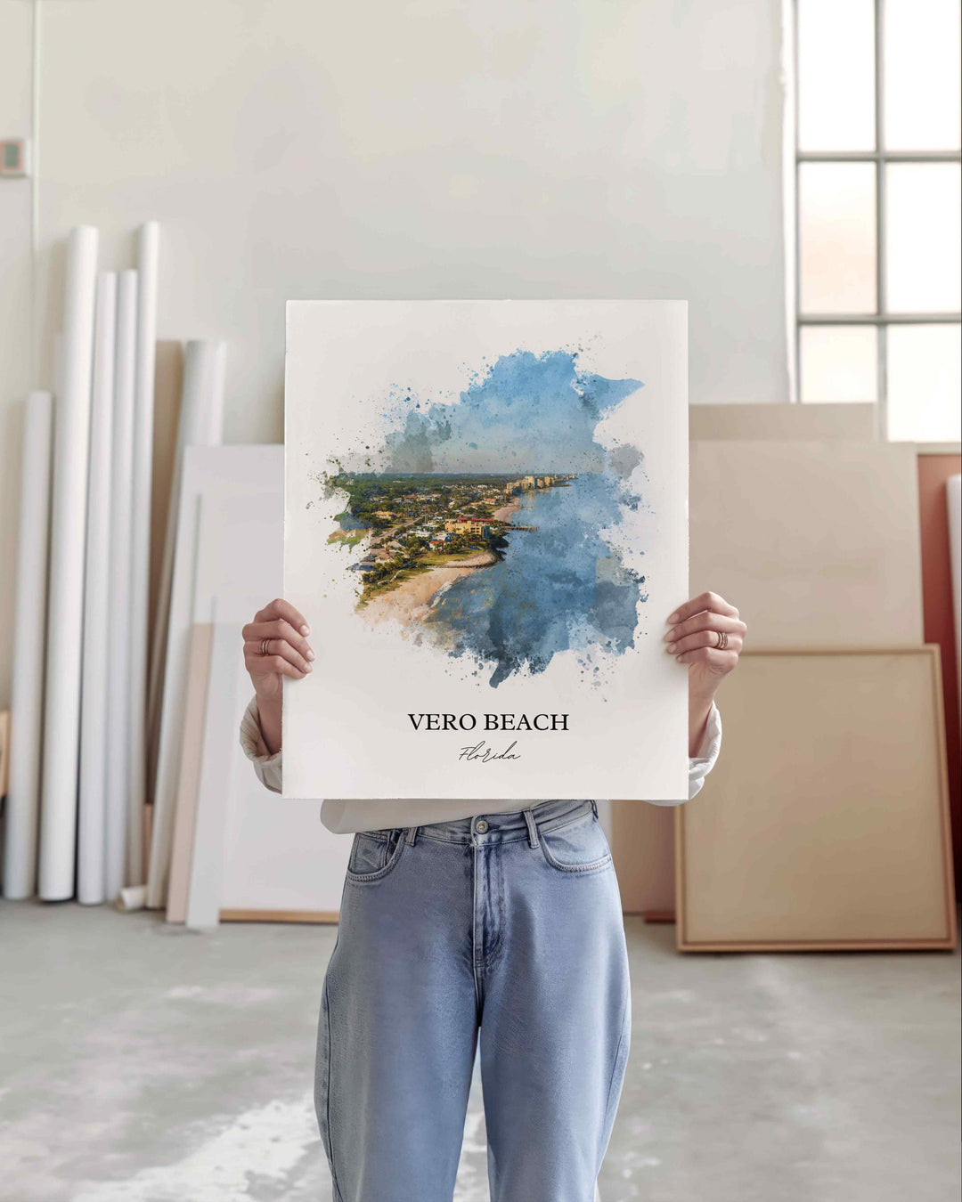 Vero Beach, FL – Watercolor Art Print