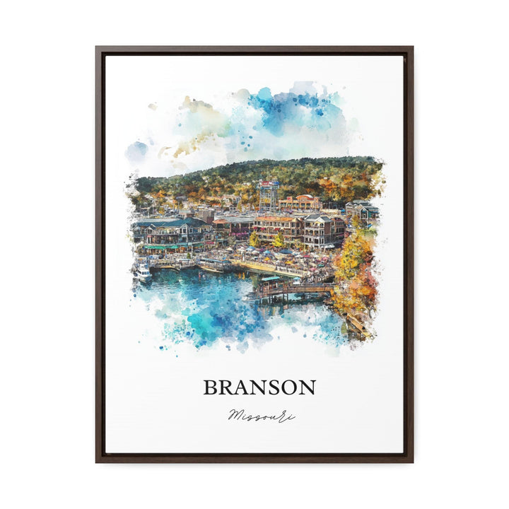 Branson MO Wall Art, The Ozarks Print, Missouri Watercolor Art, Branson Missouri Gift, Travel Print, Travel Poster, Housewarming Gift