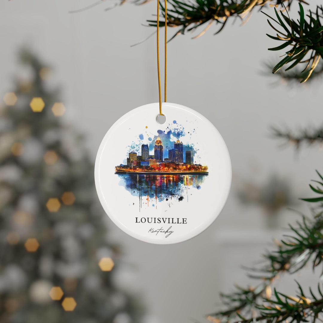 Louisville KY Ornament: Unique Louisville Kentucky Souvenir, Kentucky Xmas Decor, and Authentic Louisville Gift