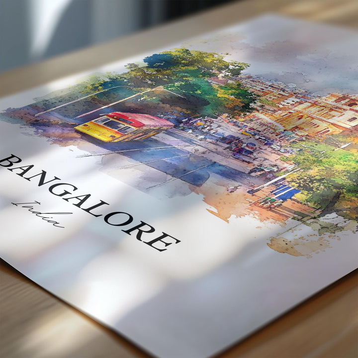 Bangalore, India – Watercolor Art Print