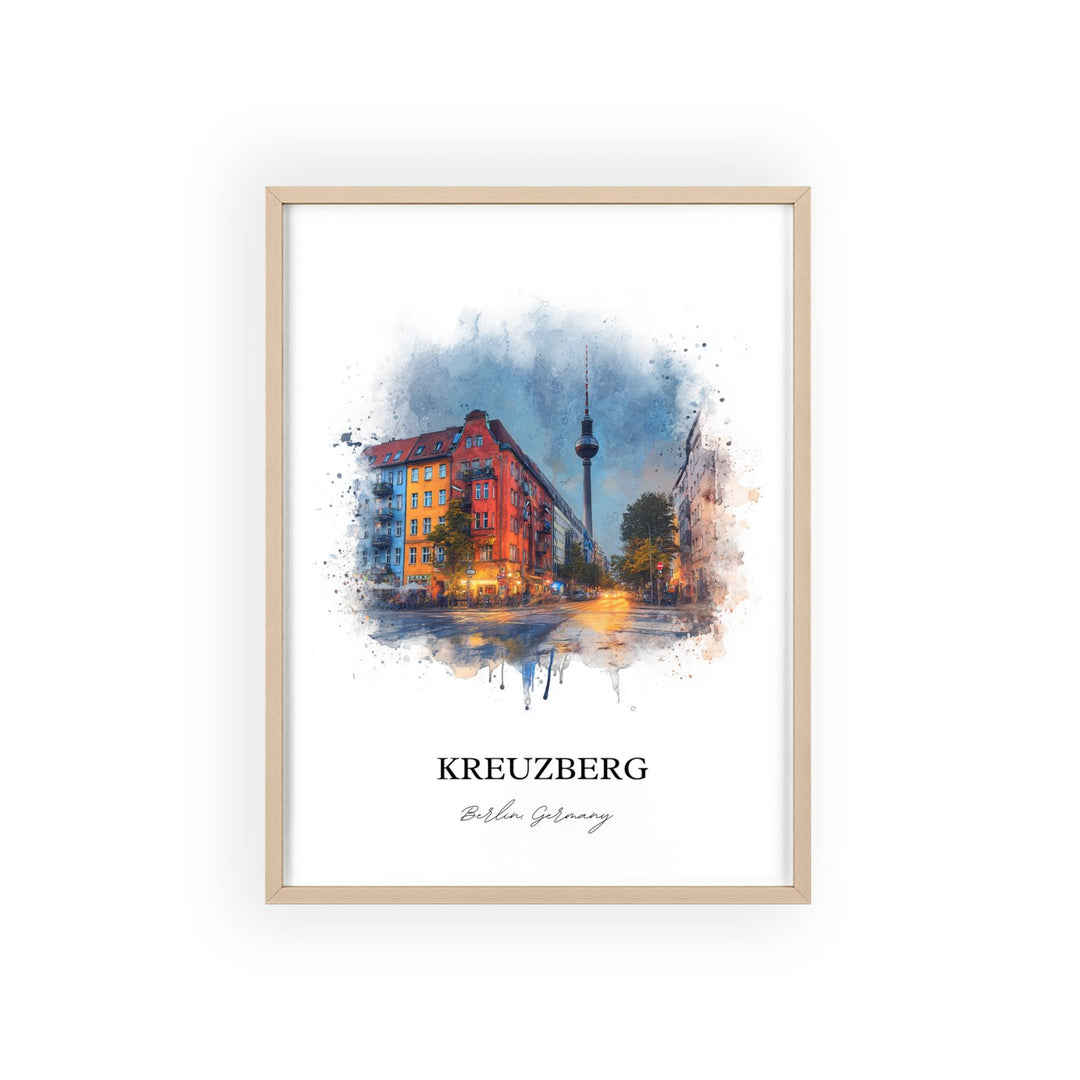 Kreuzberg, Germany – Watercolor Art Print