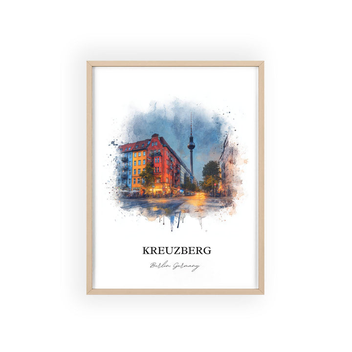 Kreuzberg, Germany – Watercolor Art Print