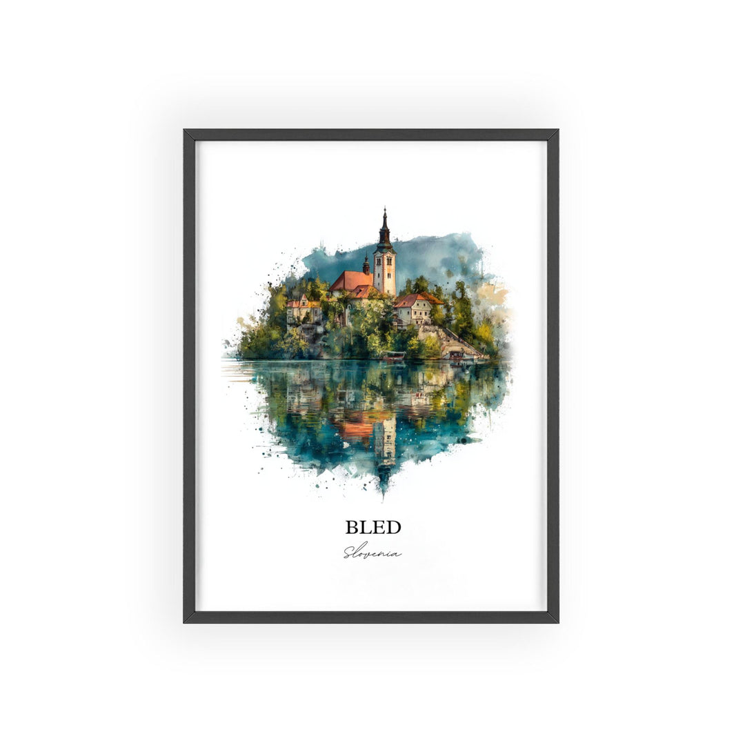 Bled, Slovenia – Watercolor Art Print