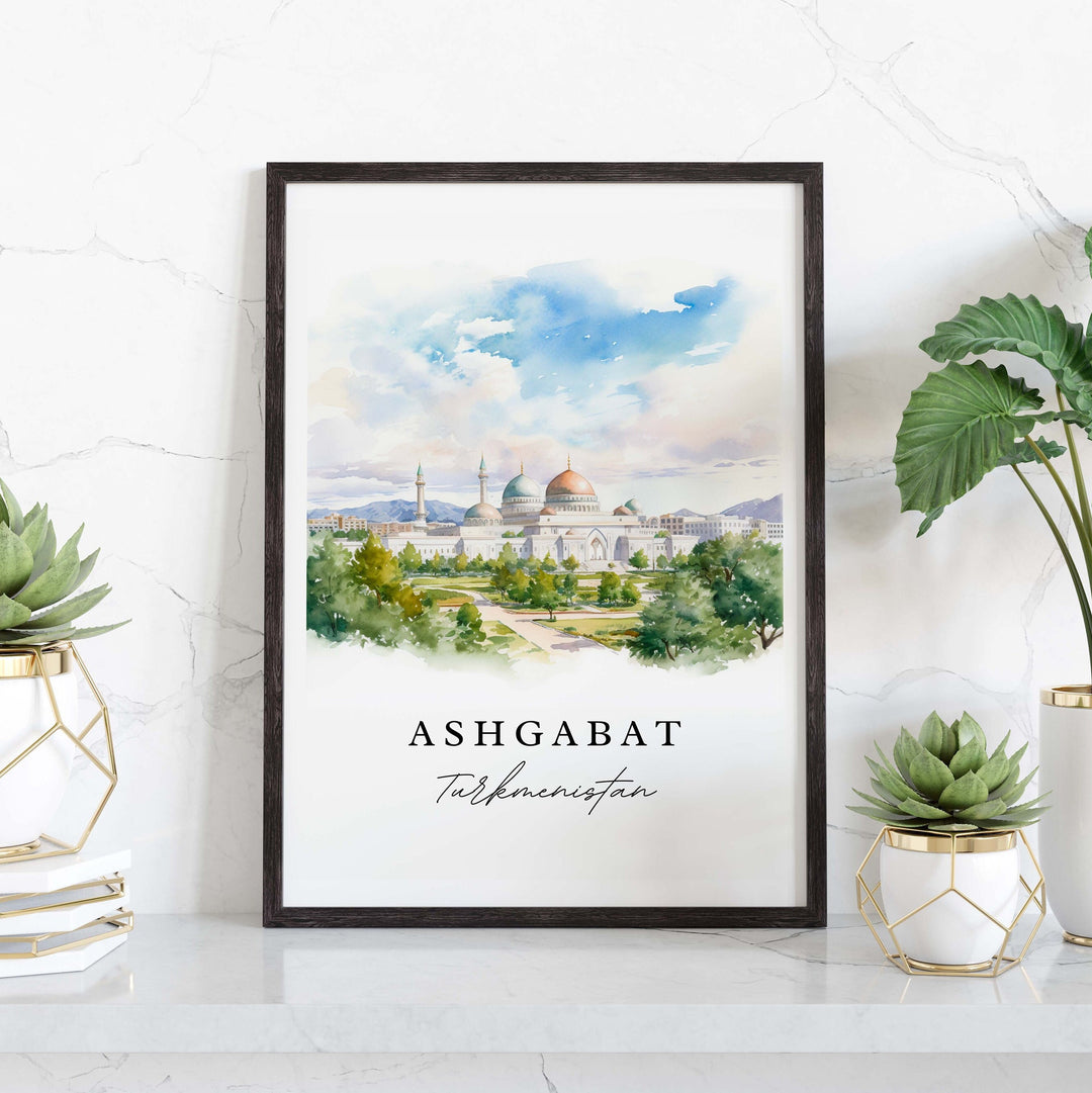 Ashgabat Wall Art - Turkmenistan Print