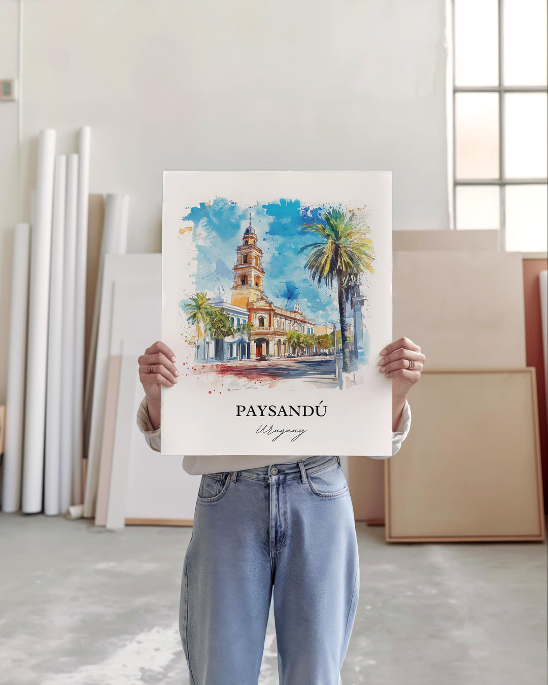 Paysandú Wall Art, Uruguay Print, Uruguay Watercolor Art, Paysandú Gift, Travel Print, Travel Poster, Housewarming Gift