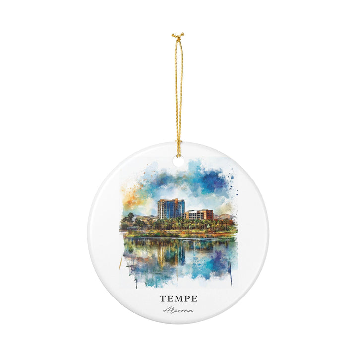 Tempe Arizona Ornament: Unique Tempe AZ Souvenir, Tempe Arizona Xmas Decor, and Authentic Tempe AZ Gift