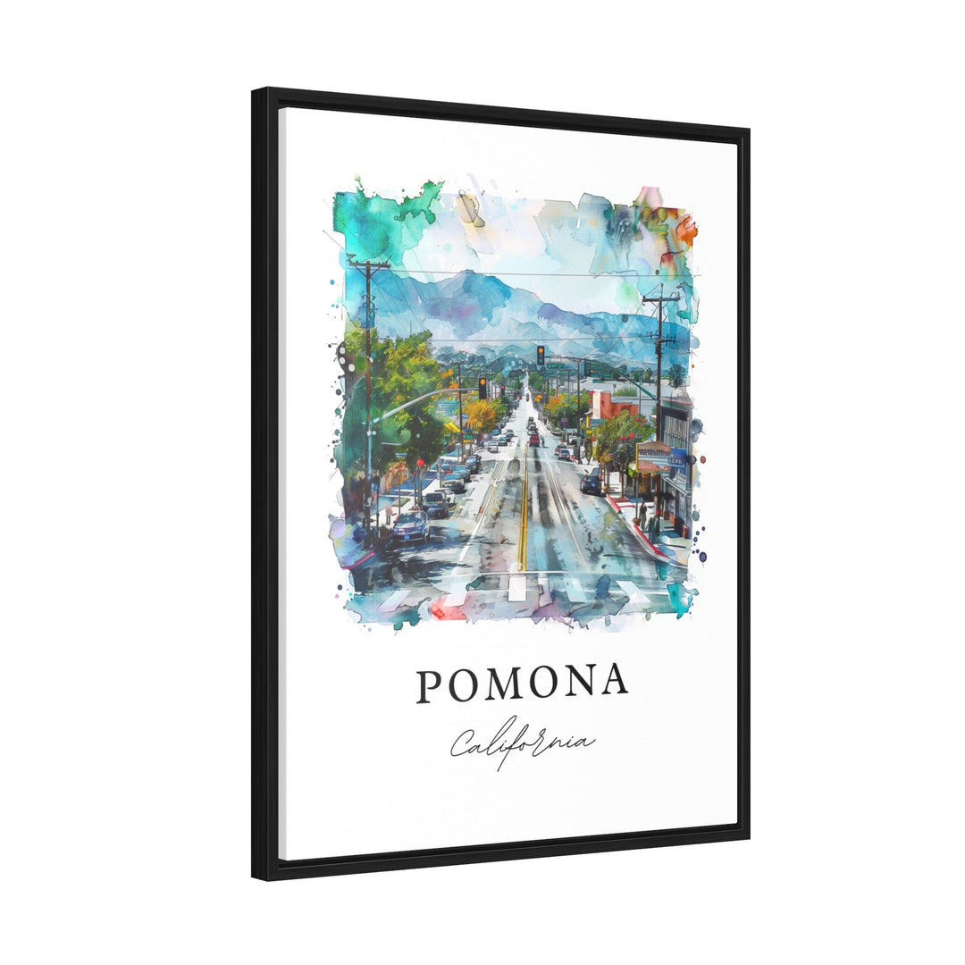 Pomona California Wall Art, Pomona Print, Pomona Watercolor Art, Pomona Valley CA Gift,