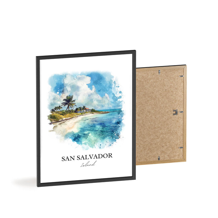 San Salvador Island, Bahamas – Watercolor Art Print