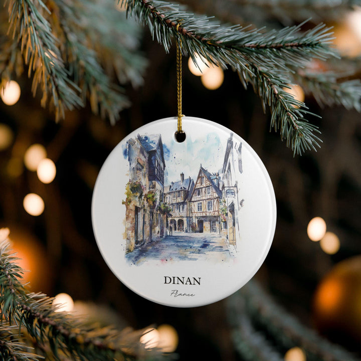 Dinan Frace Ornament: Unique Dinan Souvenir, Dinan Xmas Decor, and Authentic Dinan France Gift