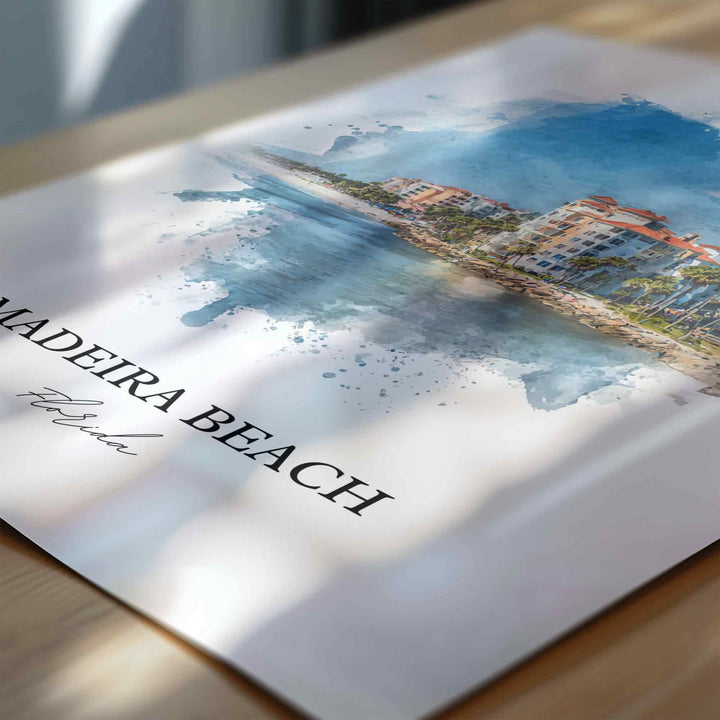 Madeira Beach, Florida – Watercolor Art Print