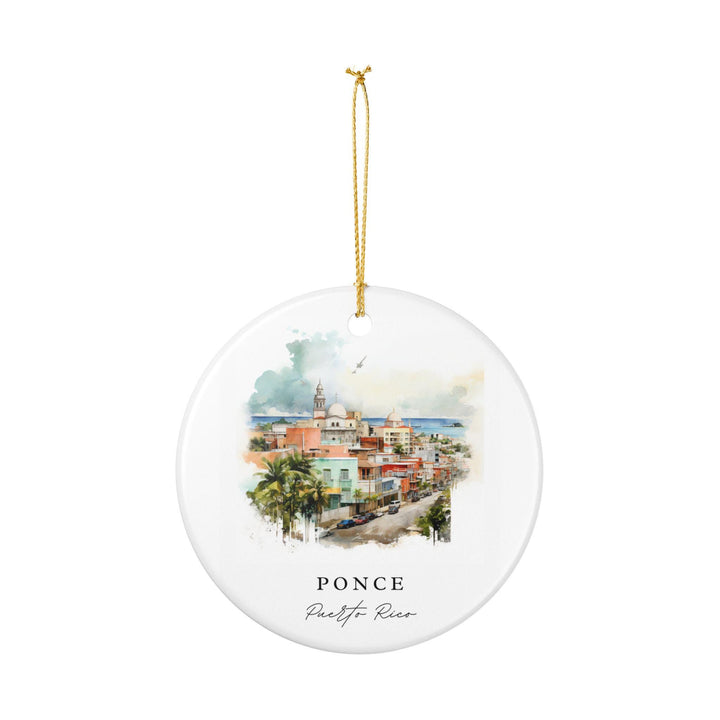 Ponce Puerto Rico Ornament: Unique Ponce Souvenir, Ponce Xmas Decor, and Authentic Puerto Rico Gift