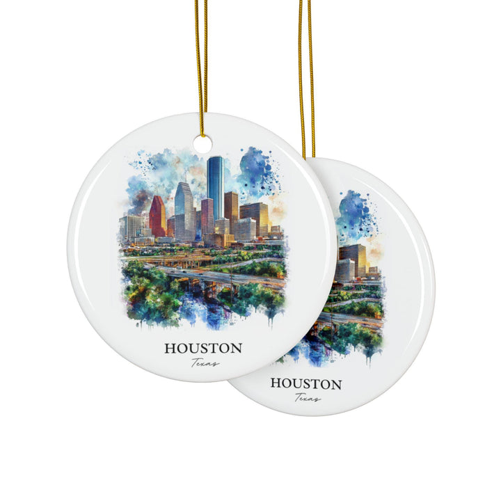 Houston TX Ornament: Unique Houston Souvenir, Houston Xmas Decor, and Authentic Houston Texas Gift