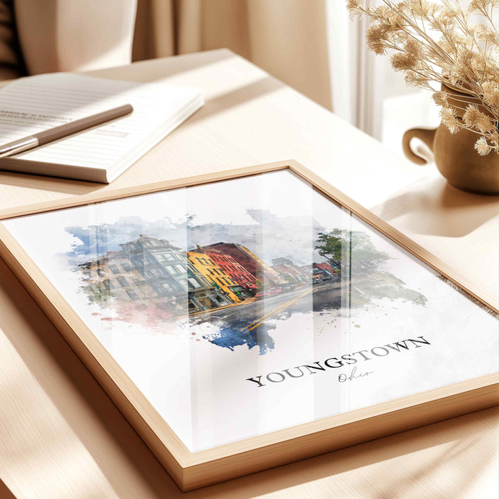 Youngstown, Ohio – Watercolor Art Print
