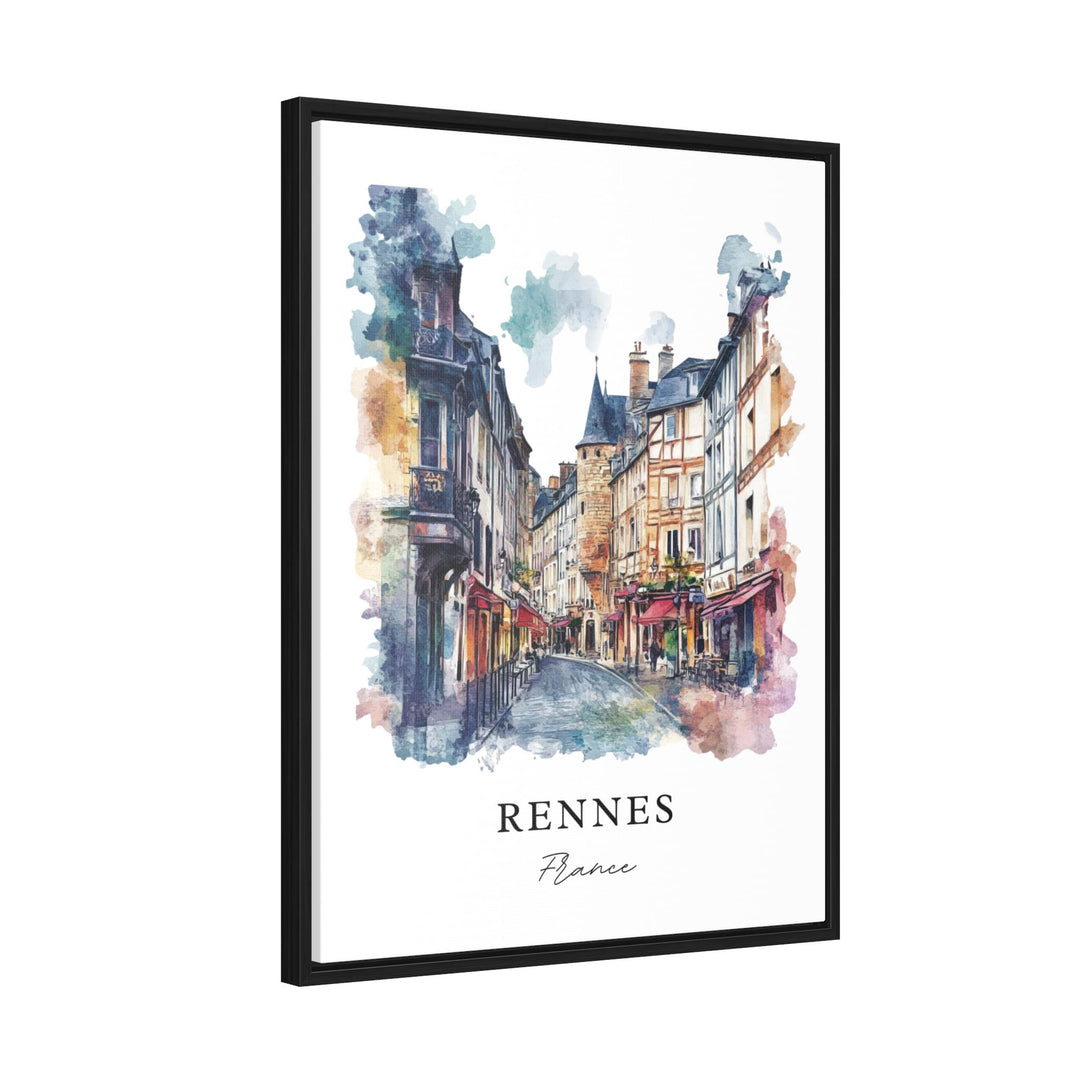 Rennes France Wall Art, Rennes Print, Rennes Watercolor Art, Rennes France Gift,