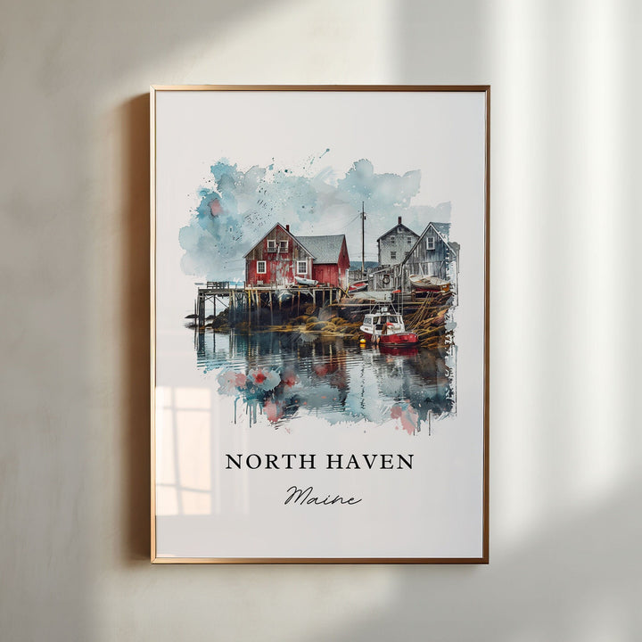North Haven, Maine, Maine – Watercolor Art Print