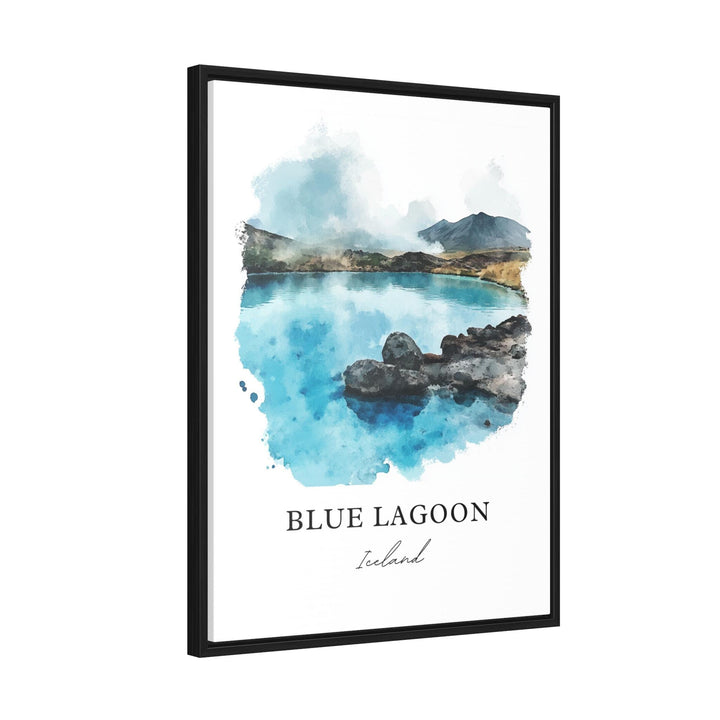 Blue Lagoon Wall Art, Iceland Print, Grindavík Iceland Watercolor Art, Blue Lagoon Gift, Travel Print, Travel Poster, Housewarming Gift
