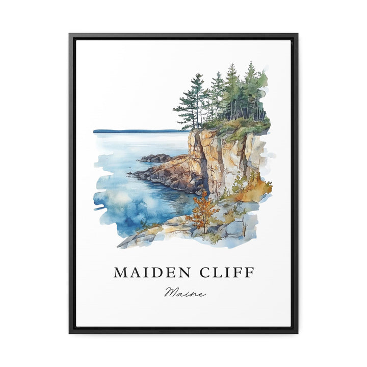 Maiden Cliff Wall Art, Maiden Cliff ME Print, Maiden Cliff Watercolor Art, Camden Maine Gift, Travel Poster, Housewarming Gift
