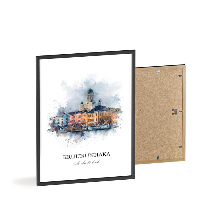 Kruununhaka, Finland – Watercolor Art Print