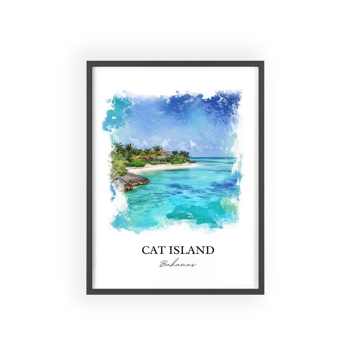 Cat Island Wall Art, Mount Alvernia Print, Bahamas Watercolor Art, Cat Island Bahamas Gift, Travel Print, Travel Poster, Housewarming Gift