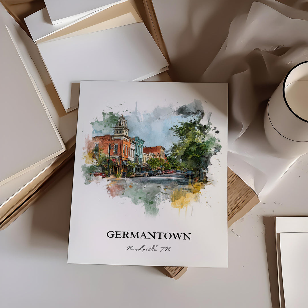Germantown, Tennessee – Watercolor Art Print