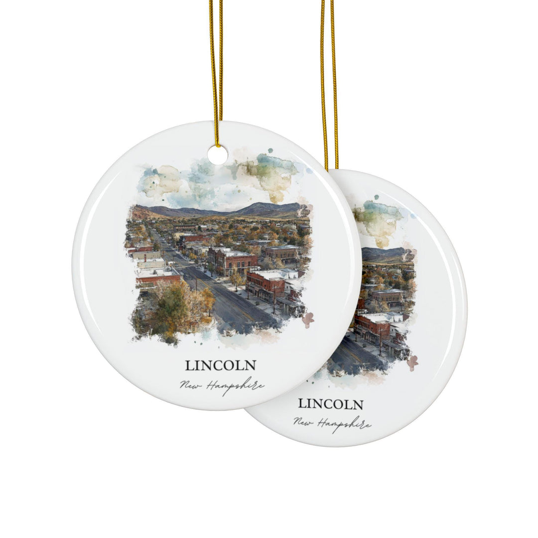 Lincoln NH Ornament: Unique Lincoln NH Souvenir, New Hampshire Xmas Decor, and Authentic New Hampshire Gift