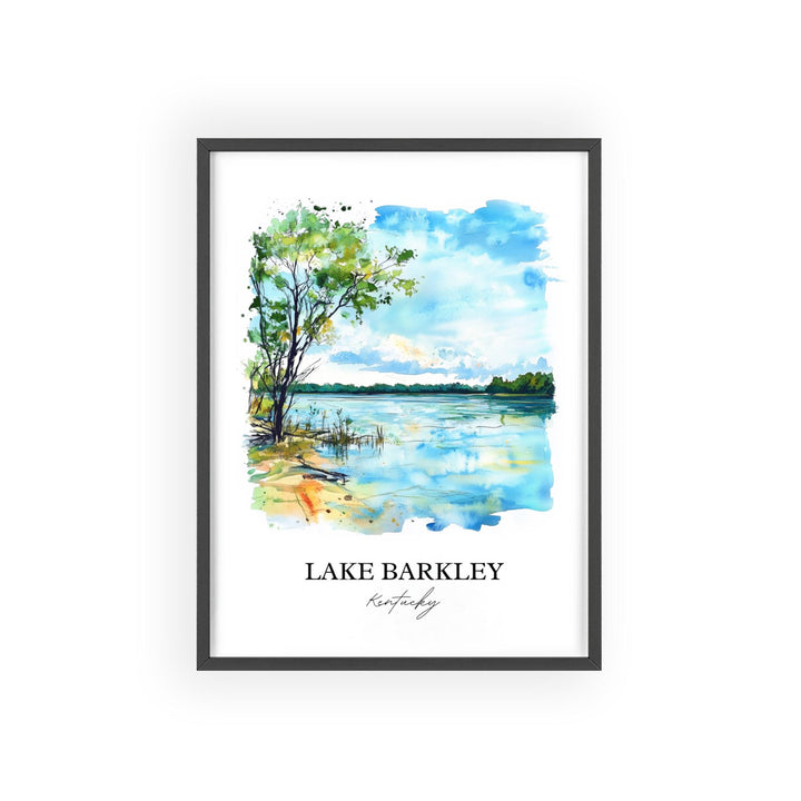 Lake Barkley Wall Art, Livingston County Print, Kentucky Watercolor Art, Lake Barkley Gift, Travel Print, Travel Poster, Housewarming Gift