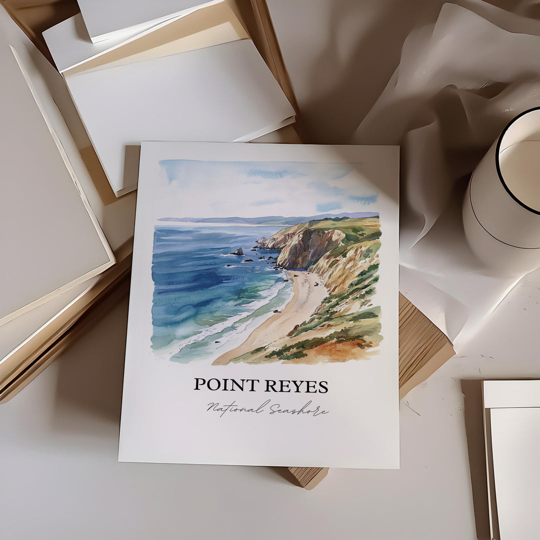 Point Reyes Wall Art, Marin County Print, San Fran Watercolor Art, Point Reyes Gift, Travel Print, Travel Poster, Housewarming Gift