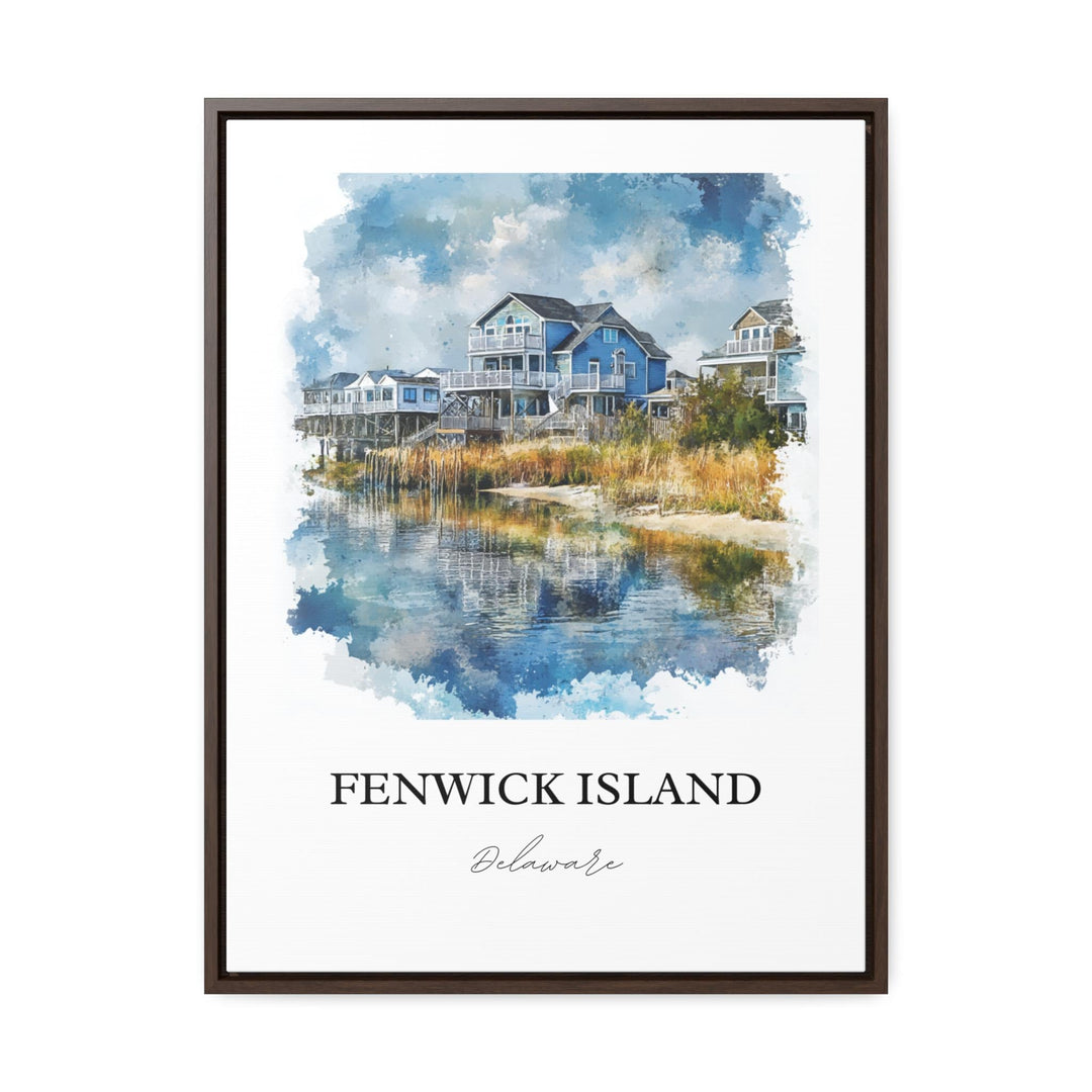 Fenwick Island Art, Sussex County DE Print, Delaware Watercolor Art, Fenwick Island DE Gift, Travel Print, Travel Poster, Housewarming Gift