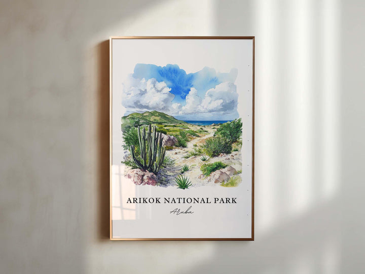 Arikok National Park Wall Art, Arikok Aruba Print, Aruba Watercolor Art, Aruba Gift, Travel Poster, Housewarming Gift