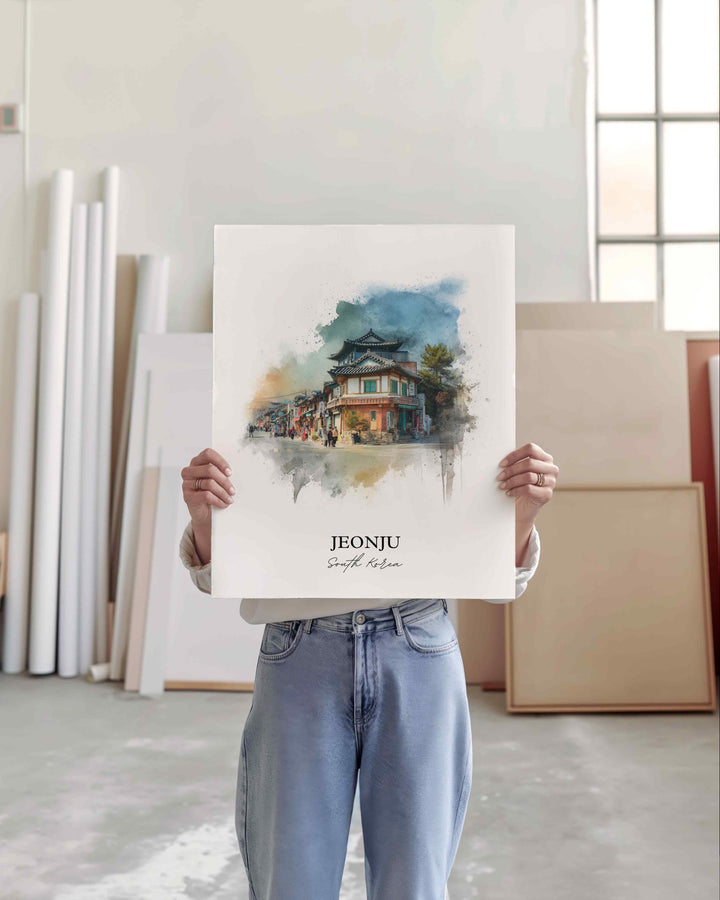 Jeonju, South Korea – Watercolor Art Print