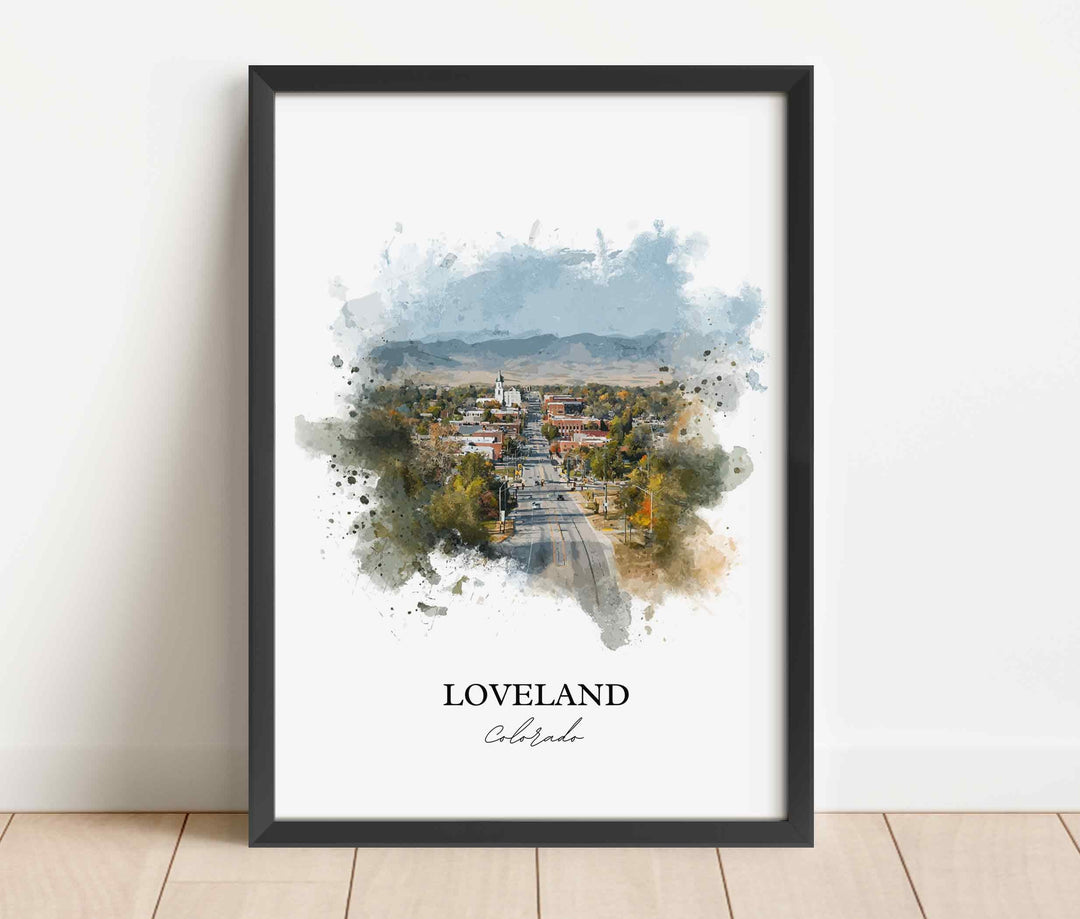 Loveland, Colorado – Watercolor Art Print