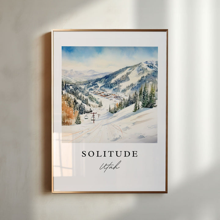 Solitude Utah wall art - Utah, Solitude poster print, Solitude Wedding gift, Birthday present, Custom Text, Perfect Gift