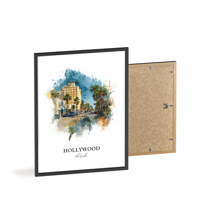 Hollywood, Florida – Watercolor Art Print