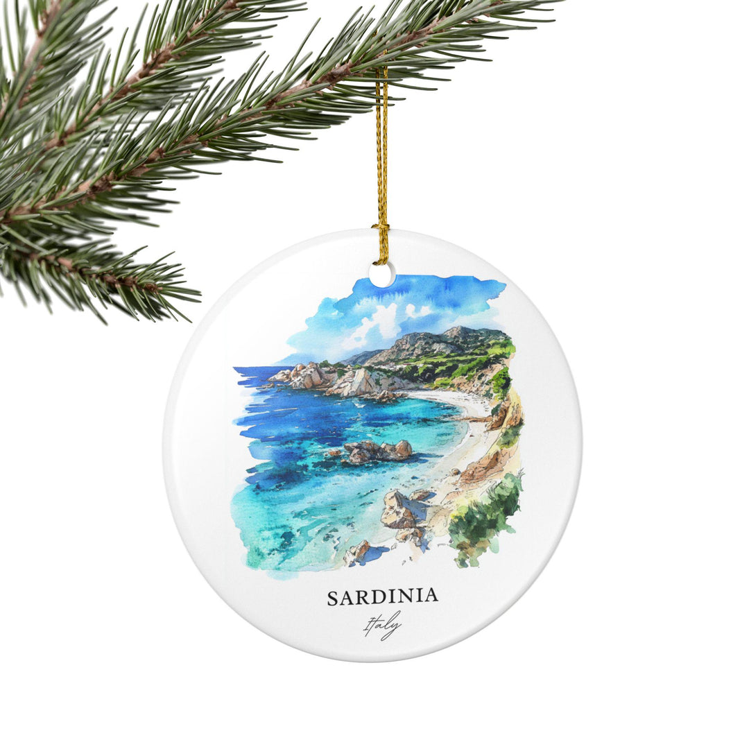 Sardinia Italy Ornament: Unique Sardinia Souvenir, Sardinia Xmas Decor, and Authentic Sardinia Italy Gift