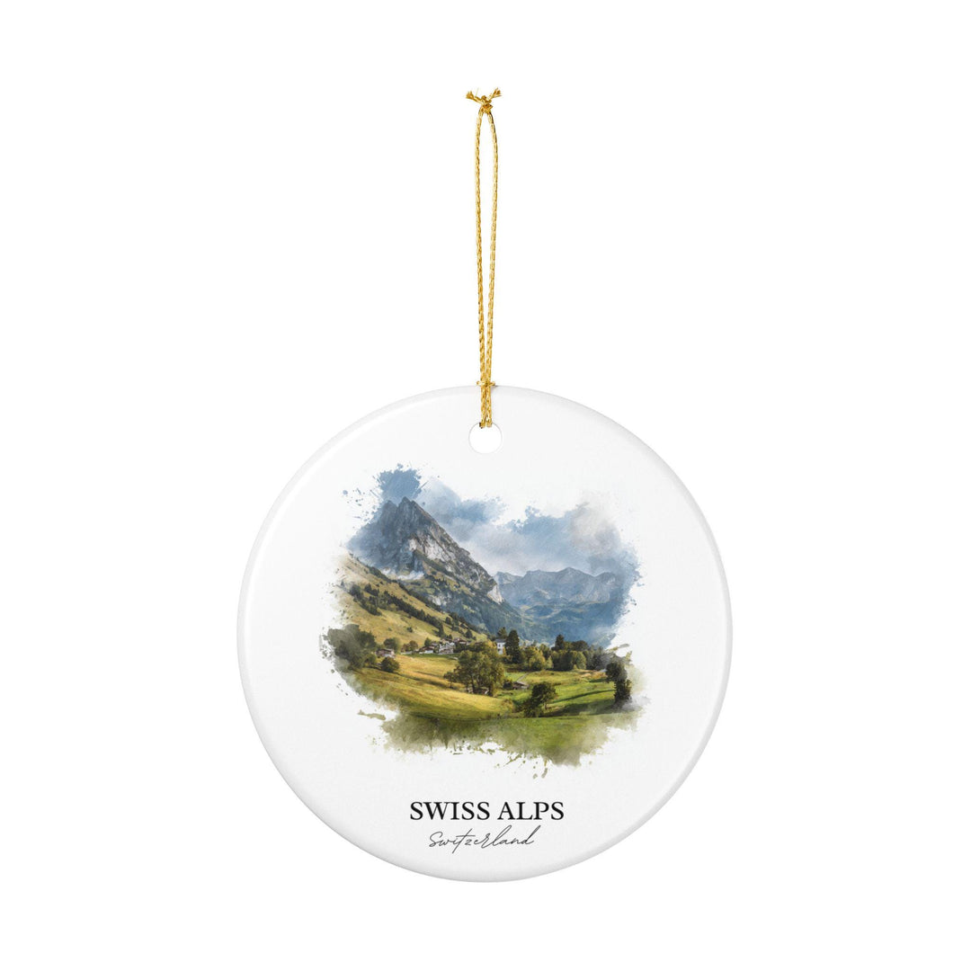 Swiss Alps Ornament: Unique Swiss Alps Souvenir, Swiss Alps Xmas Decor, and Authentic Swiss Alps Gift