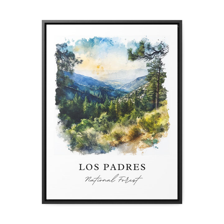 Los Padres National Forest Art, Solvang CA Print, Santa Barbara Watercolor, Los Padres Gift,
