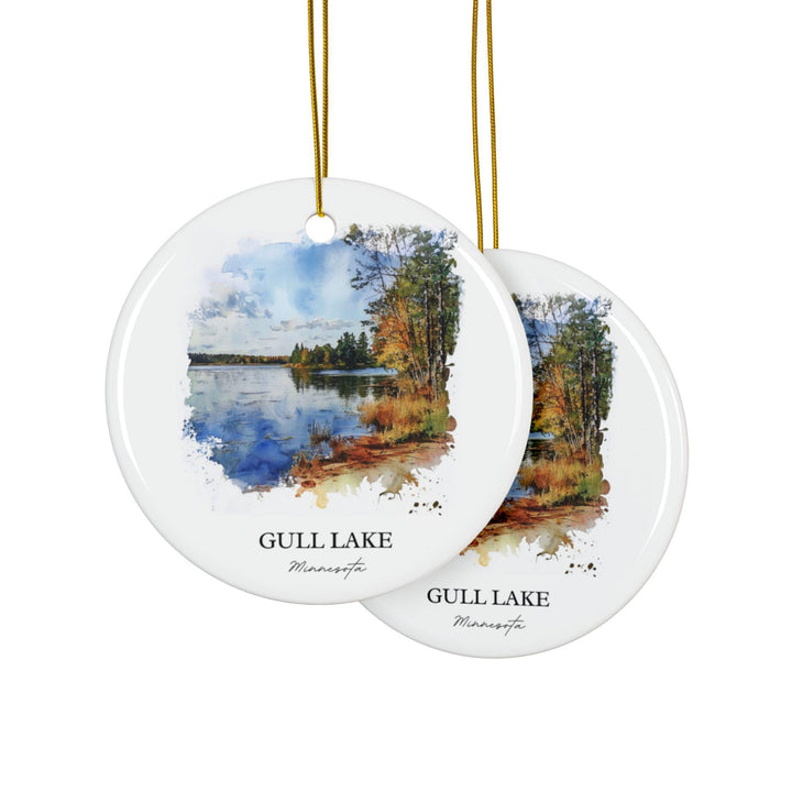 Gull Lake MN Ornament: Unique Gull Lake Souvenir, Gull Lake Xmas Decor, and Authentic Gull Lake Gift