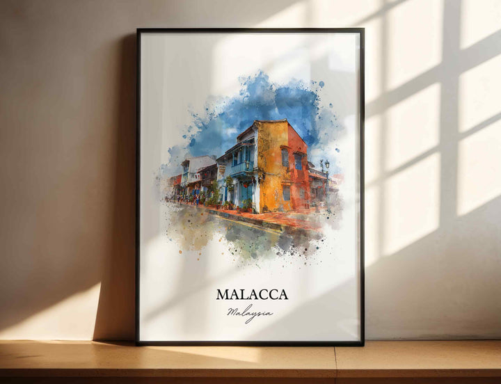 Malacca, Malaysia – Watercolor Art Print
