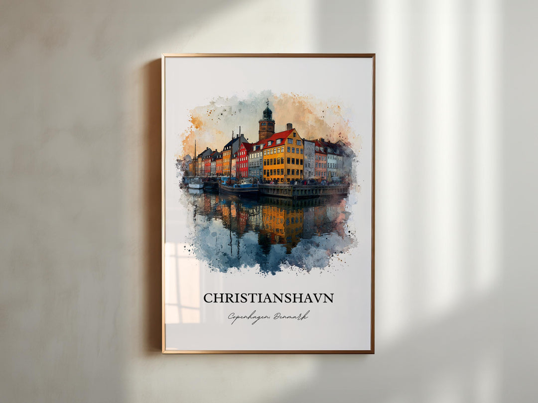 Christianshavn, Denmark – Watercolor Art Print